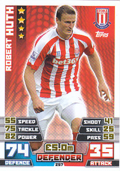 Robert Huth Stoke City 2014/15 Topps Match Attax #257